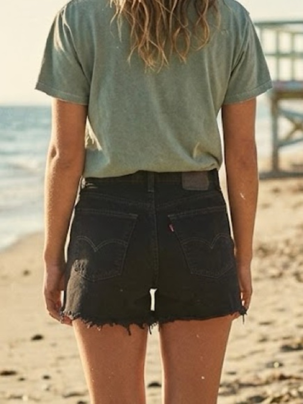 Levi's Vintage 505 90s Black Denim Cutoff Shorts